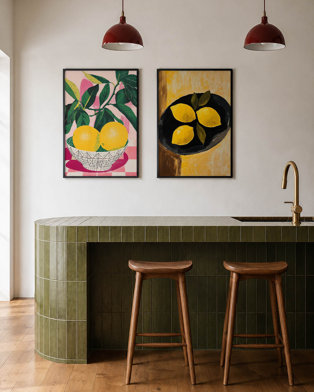 Fruit en bladeren Posterset