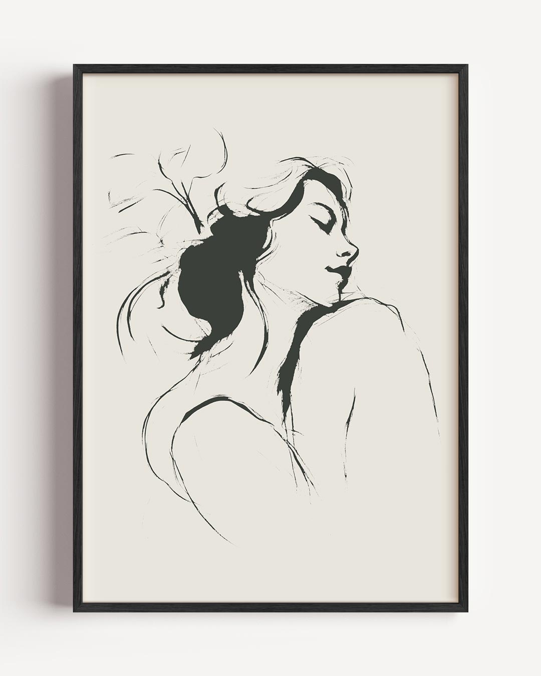 Elegante Vrouwelijke Schets Poster-WallArtistic