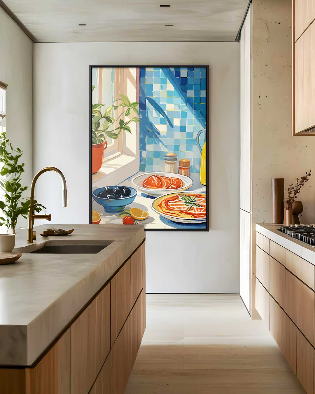 Zonovergoten Keuken Moment Kunstwerk-canvas-dibond-plexiglas-wanddecoratie-WallArtistic