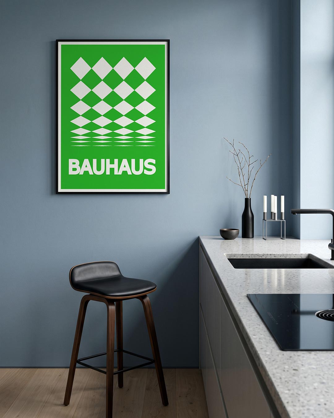 Ruitpatroon en tekst Poster