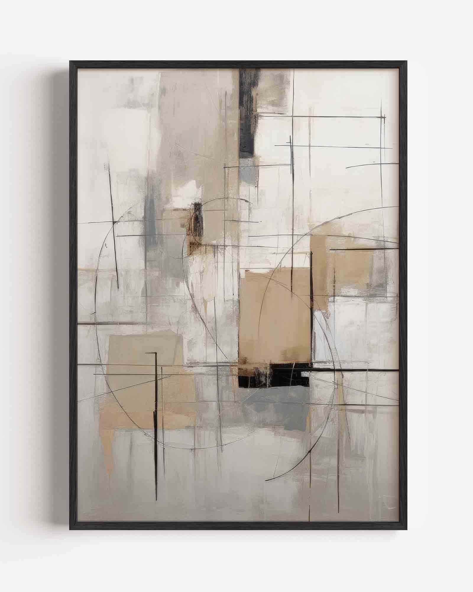 Abstracte lijnen en vlakken Poster