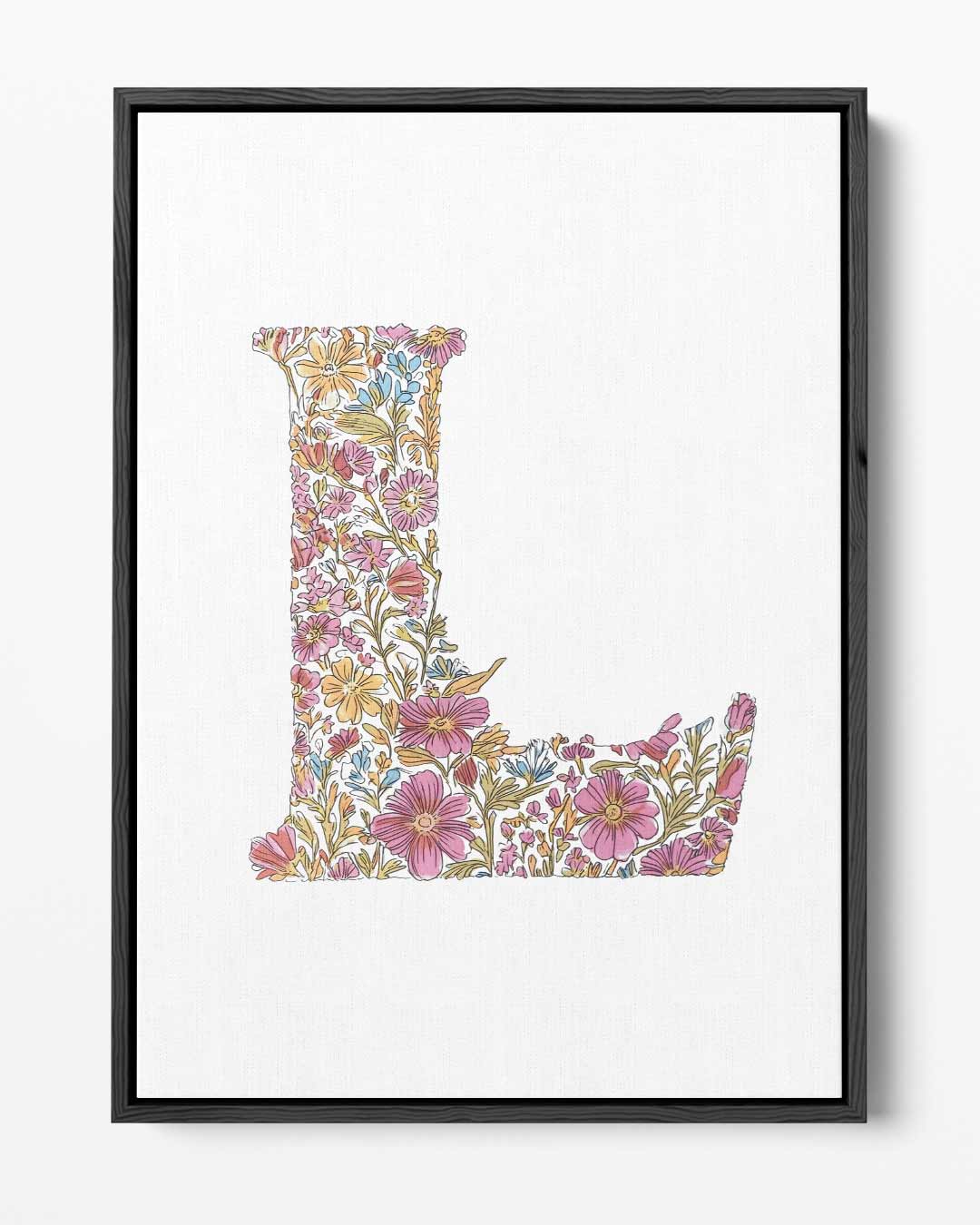 Bloemrijk Alfabet L Kunstwerk-canvas-dibond-plexiglas-wanddecoratie-WallArtistic