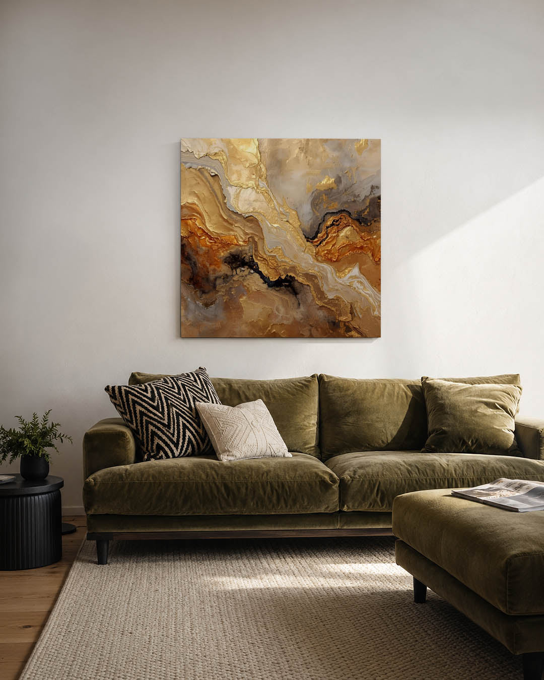 Organische kleurvortex Kunstwerk