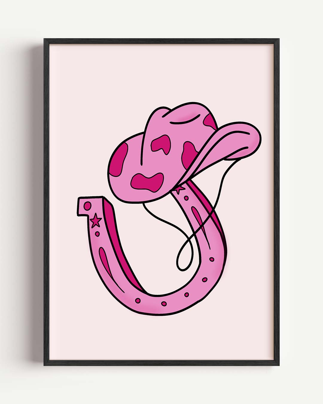 Roze Cowboy Magie Poster