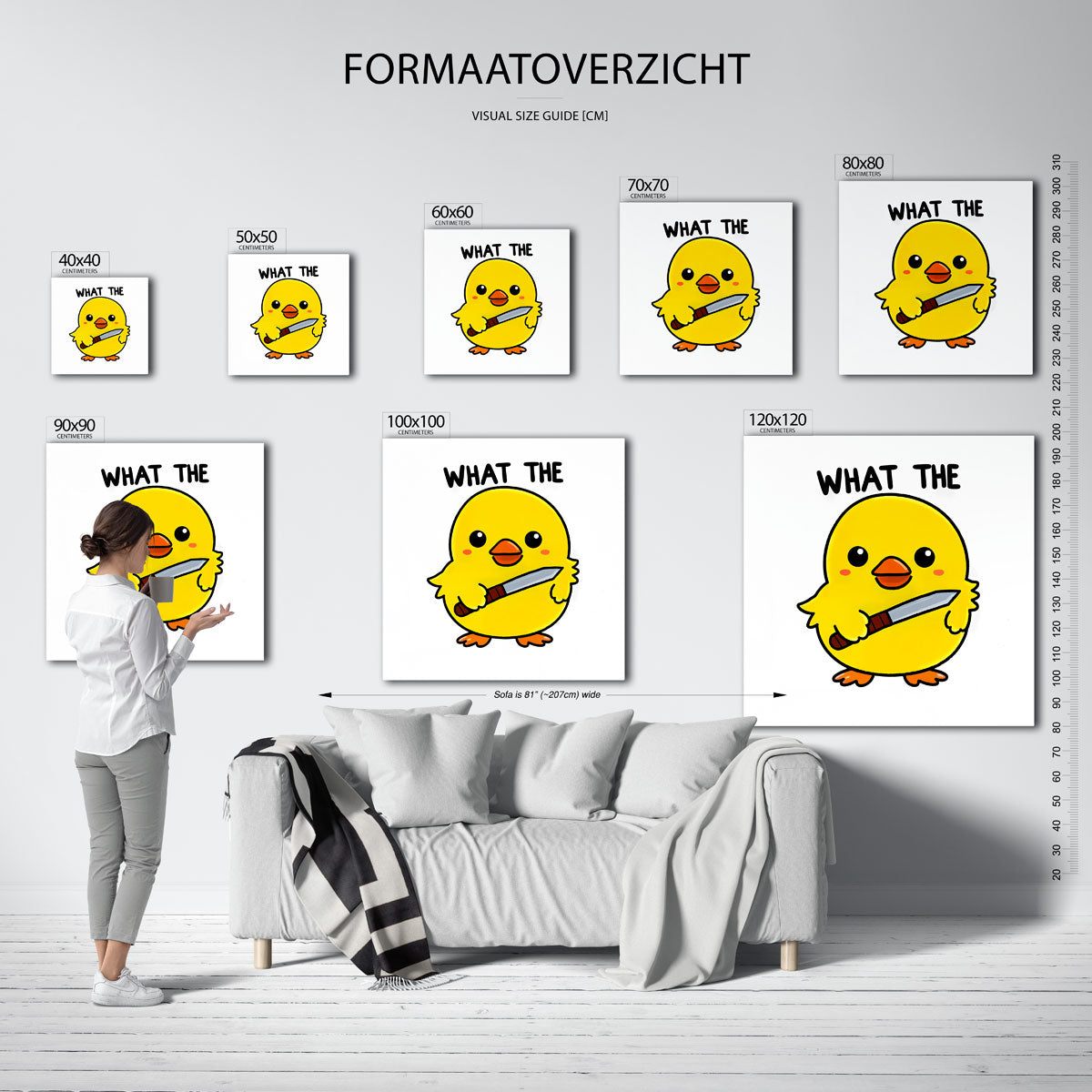 Kuiken met mes Poster