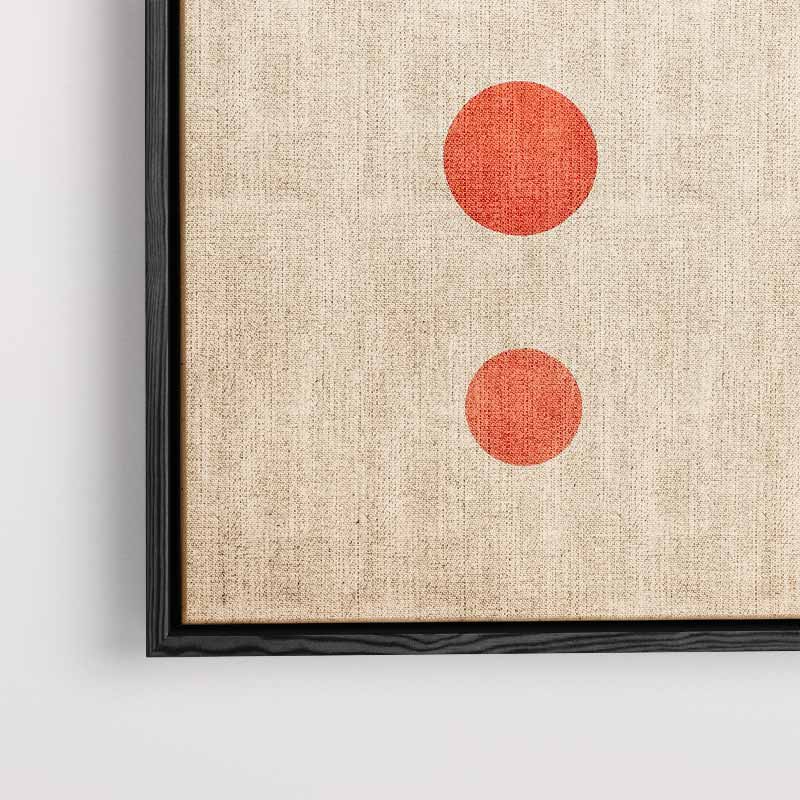 Minimalistisch Rood Cirkelkunstwerk-canvas-dibond-plexiglas-wanddecoratie-WallArtistic