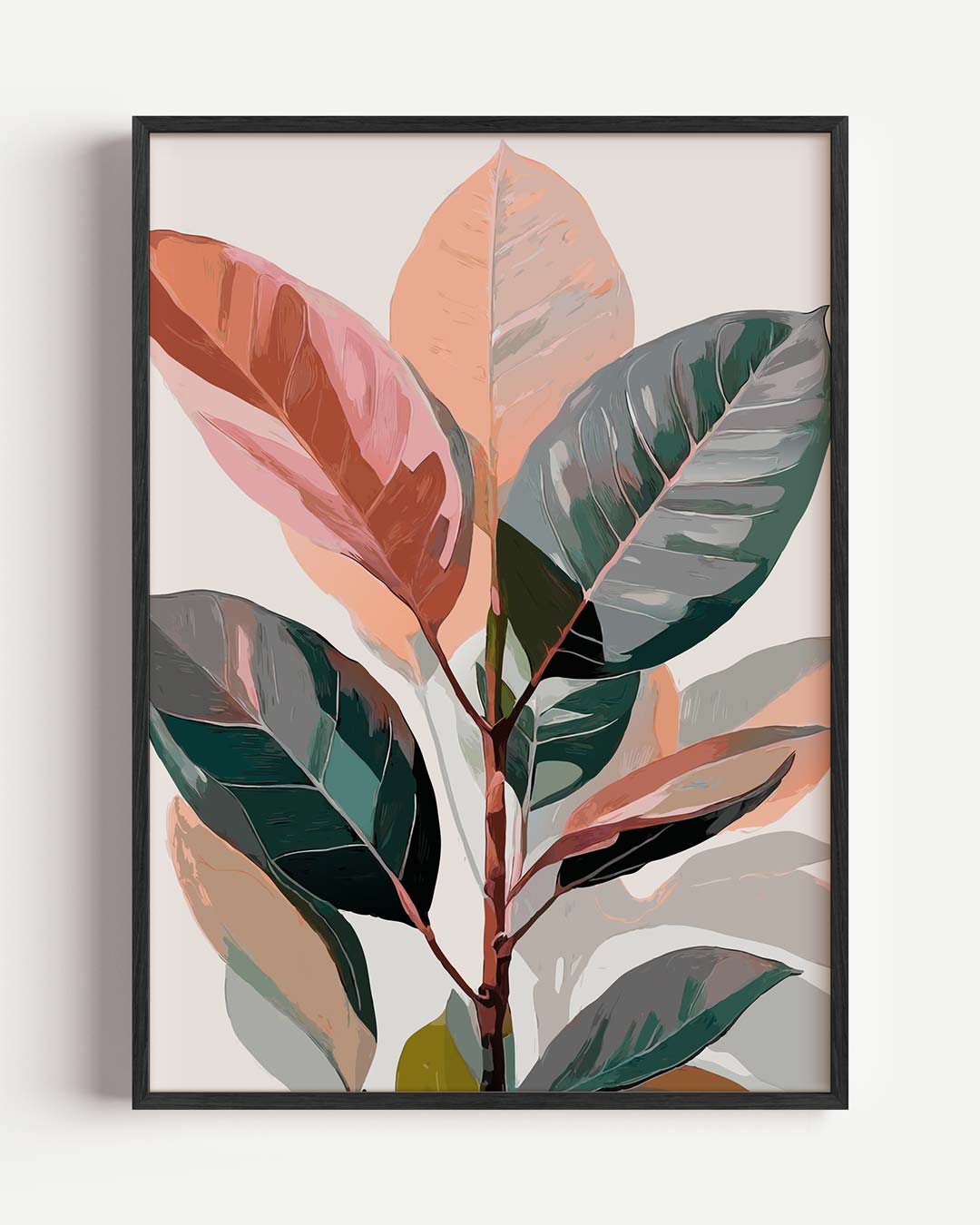 Botanische Kunstposter met Vrolijke Bladeren Poster