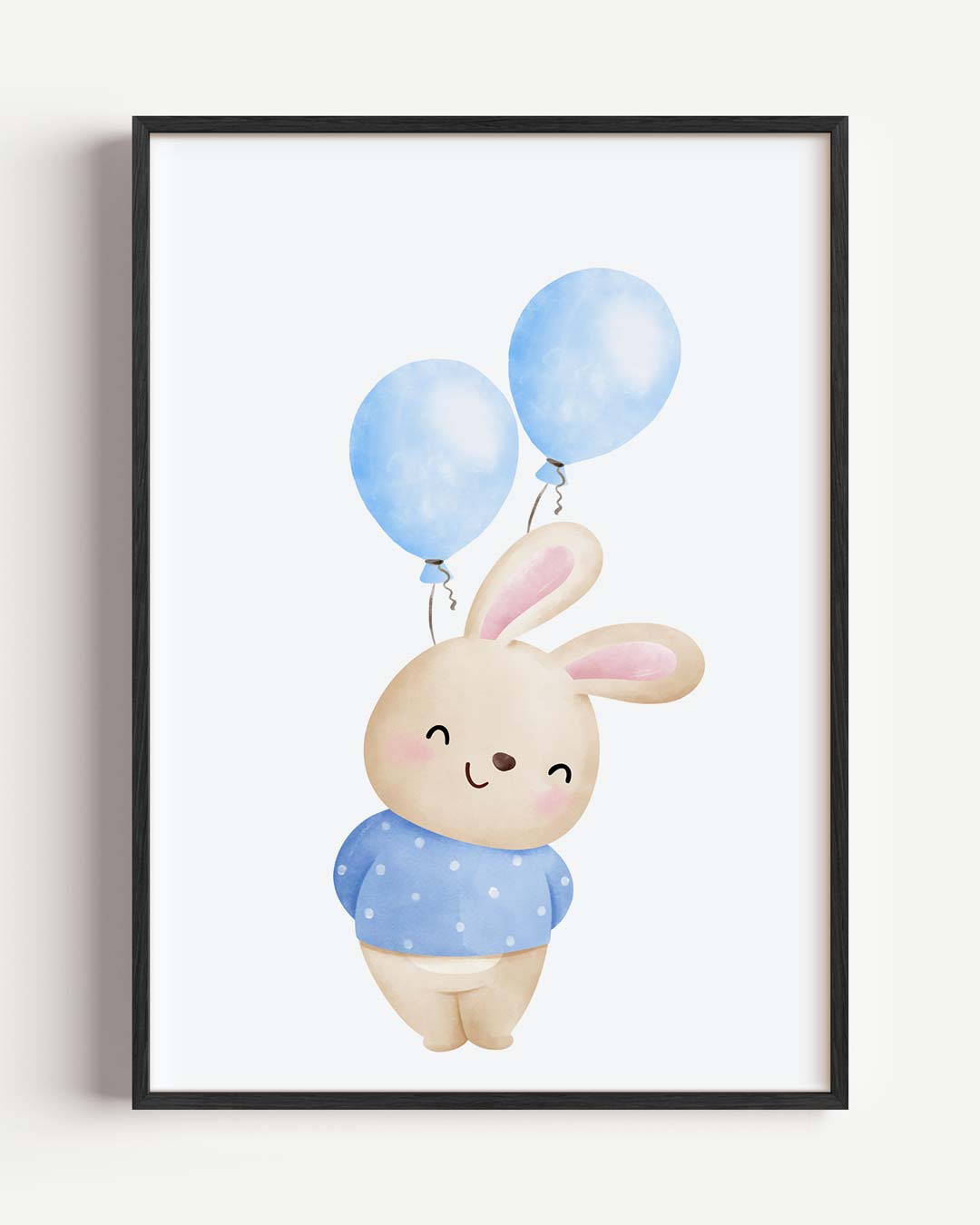 Schattige Konijn Met Ballonnen Poster