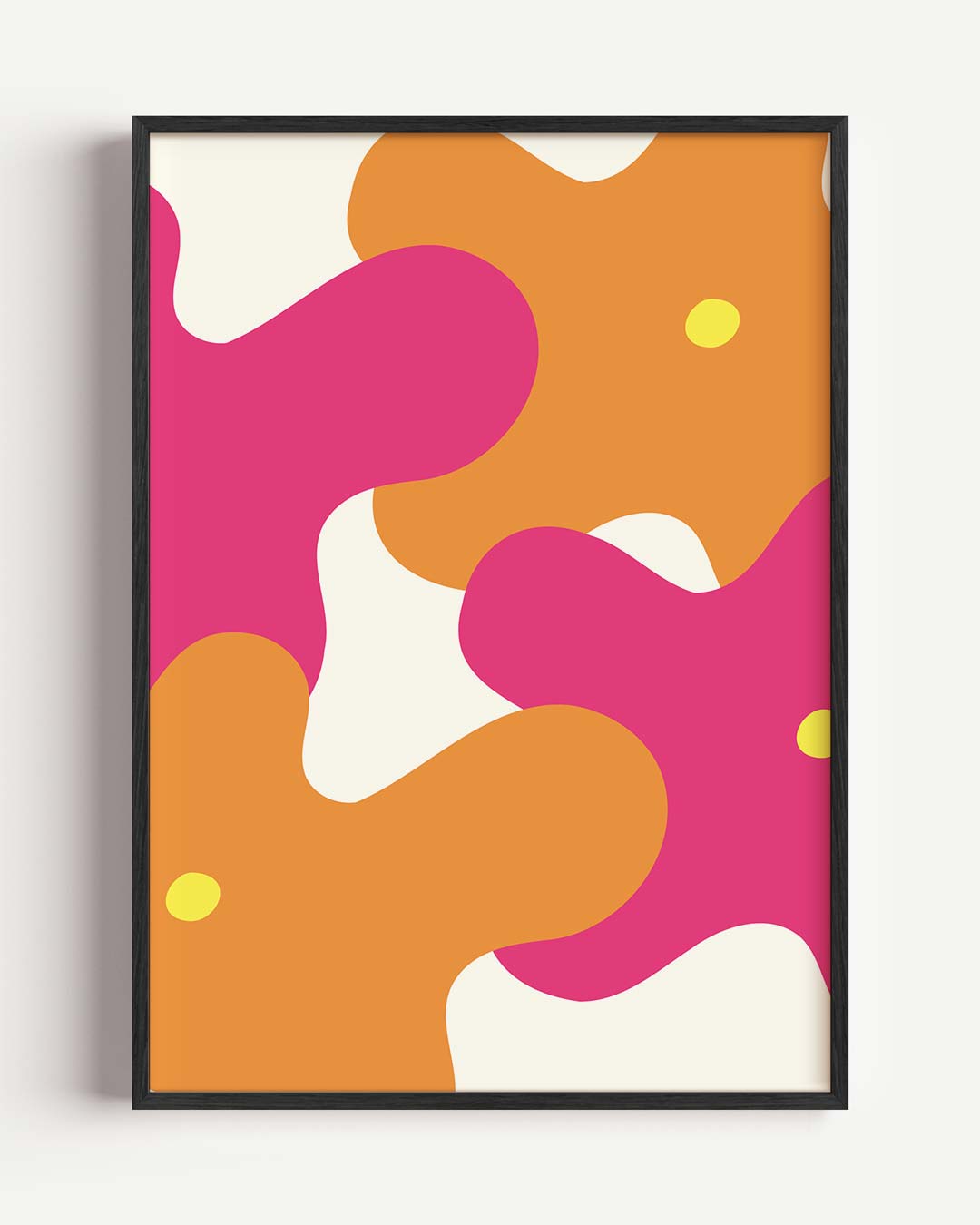 Vrolijke Bloemvlekken Poster