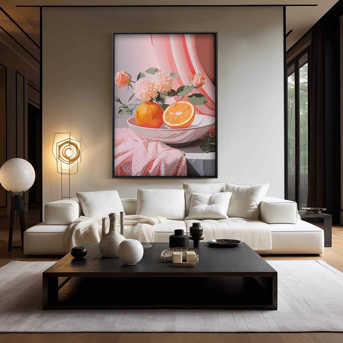 Zonnige Stilleven Collage Kunstwerk-canvas-dibond-plexiglas-wanddecoratie-WallArtistic