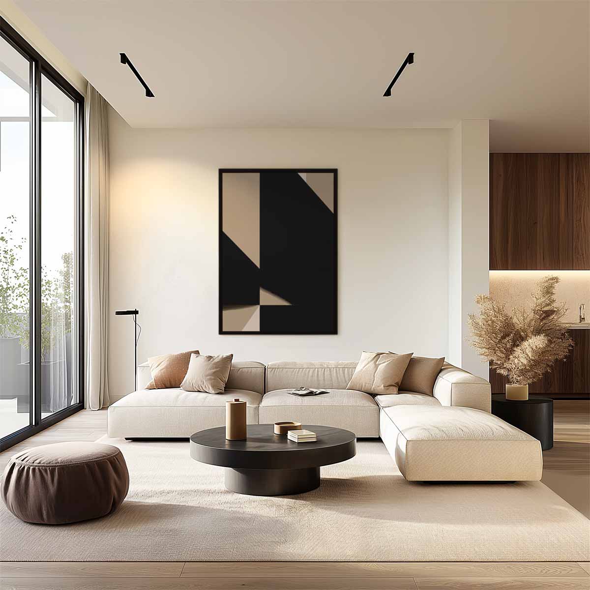Abstracte Vormenspelen Kunstwerk-canvas-dibond-plexiglas-wanddecoratie-WallArtistic