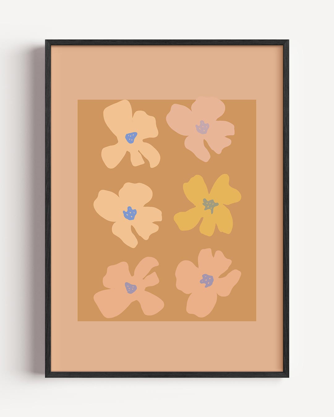 Vrolijk Bloemenkunstwerk Poster-WallArtistic