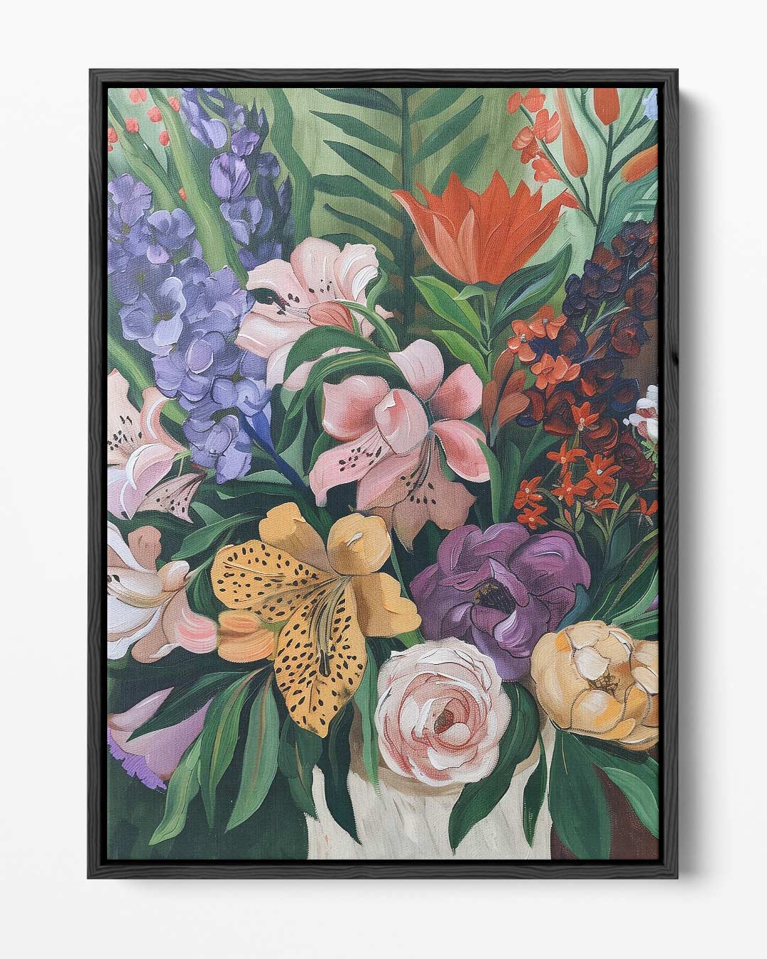 Bloemrijke Fantasie Kunstwerk-canvas-dibond-plexiglas-wanddecoratie-WallArtistic