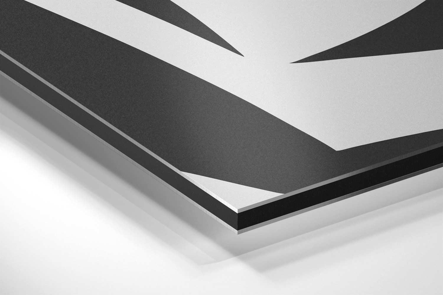 Abstracte Zwart-Witte Compositie Kunstwerk-canvas-dibond-plexiglas-wanddecoratie-WallArtistic