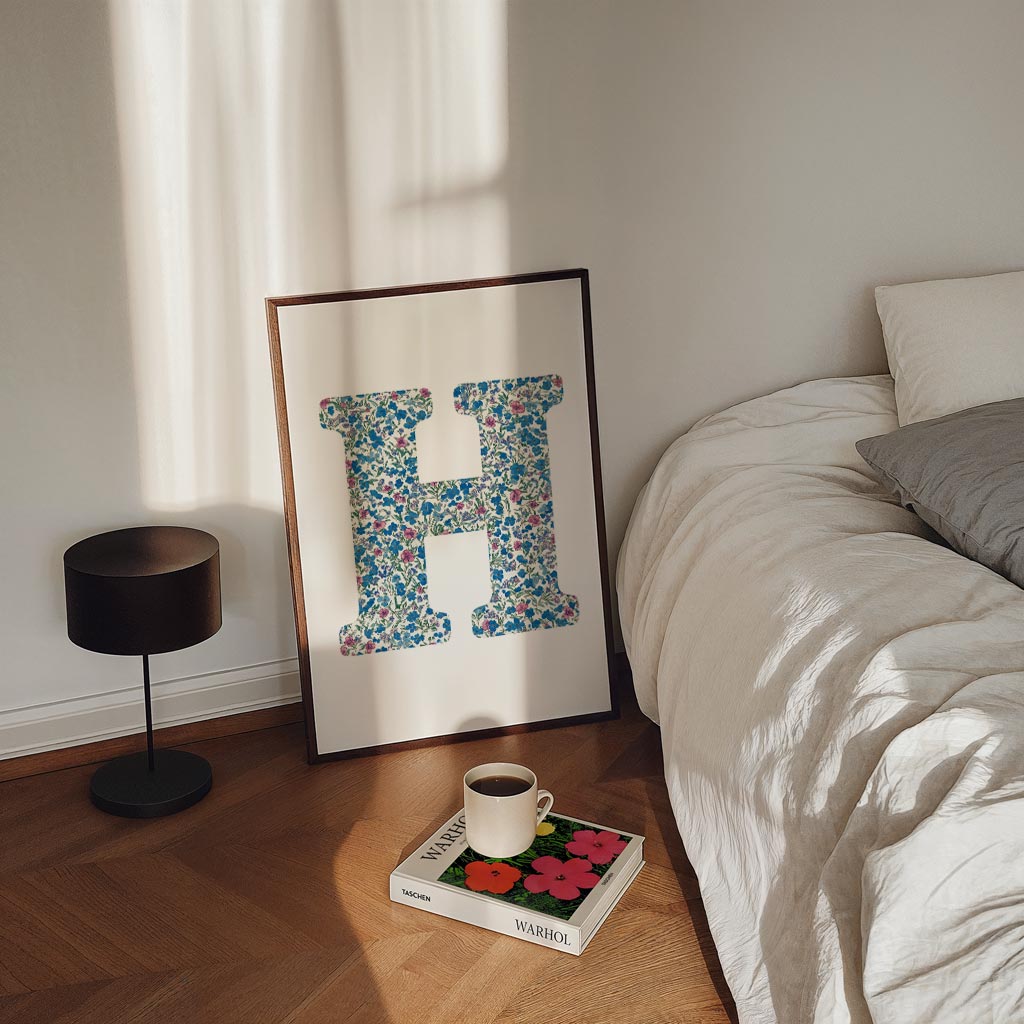 Bloemen Initialen Poster