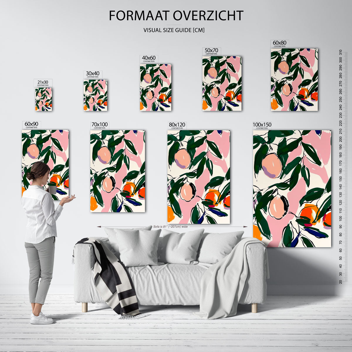 Fruit en bladeren Poster