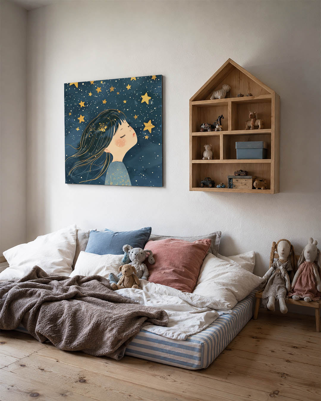 Dromerig sterrenkind Kunstwerk