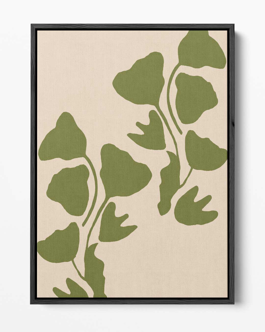 Groene Ginkgo Bladeren Kunstwerk-canvas-dibond-plexiglas-wanddecoratie-WallArtistic