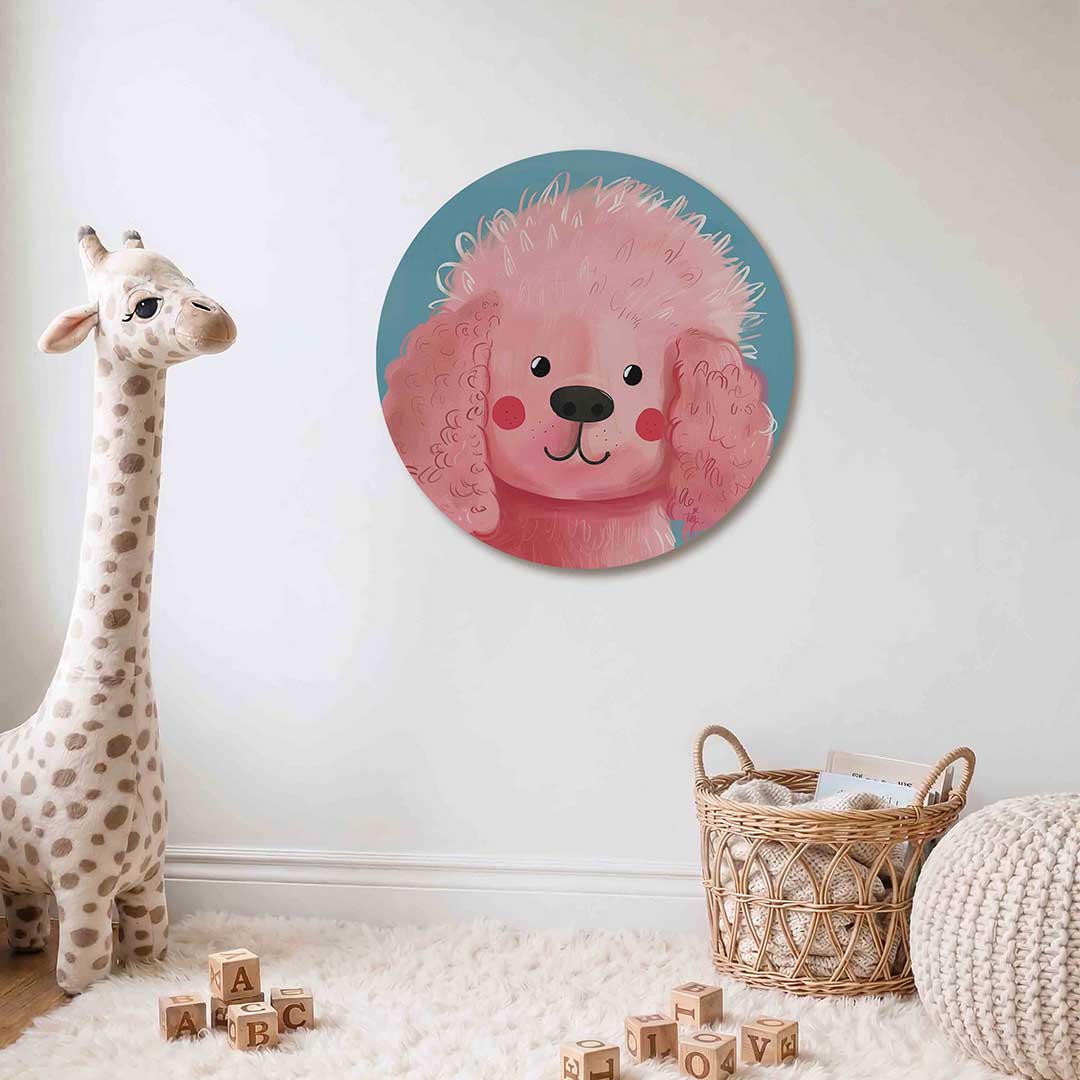 Roze hond Muurcirkel