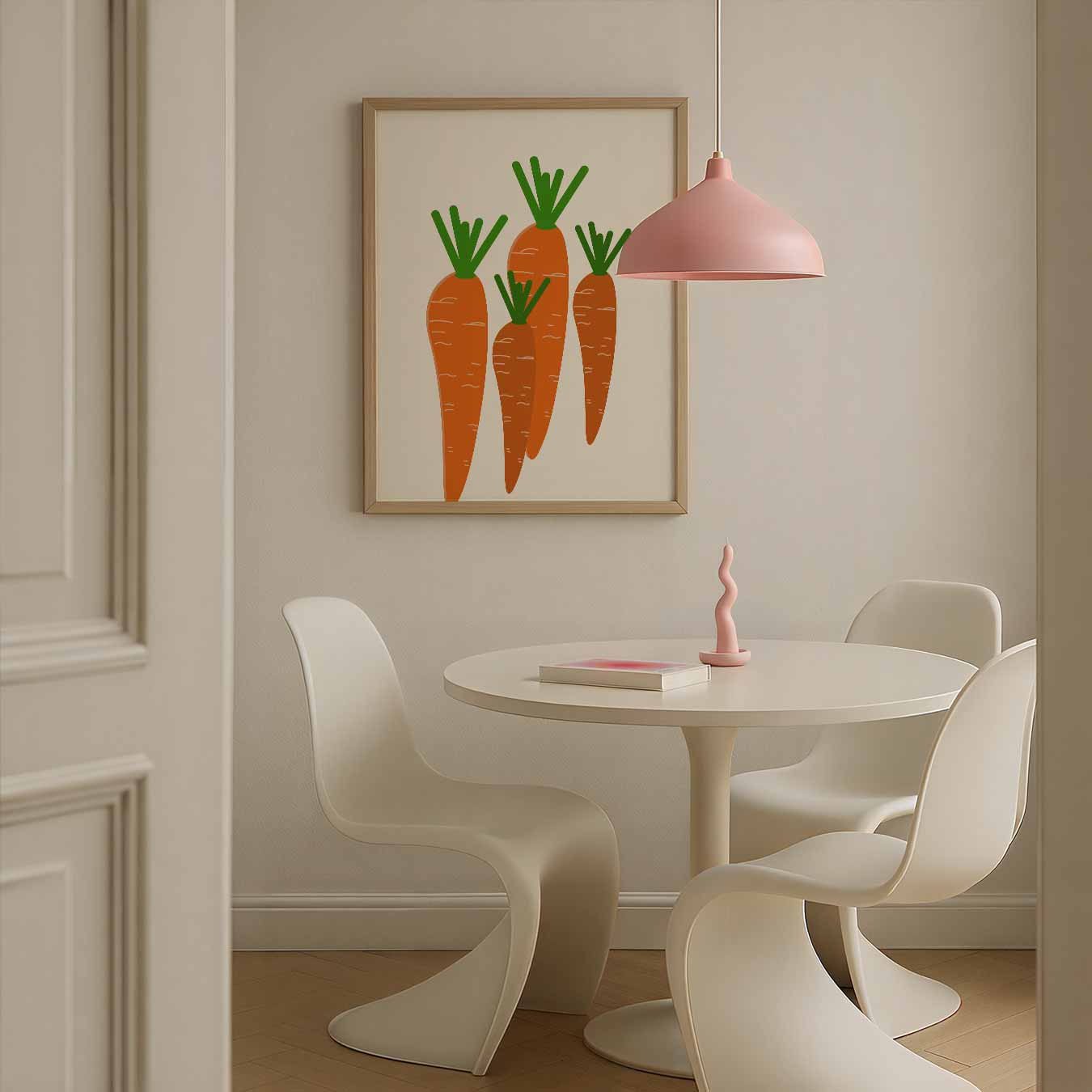 Vrolijke Wortel Illustratie Poster