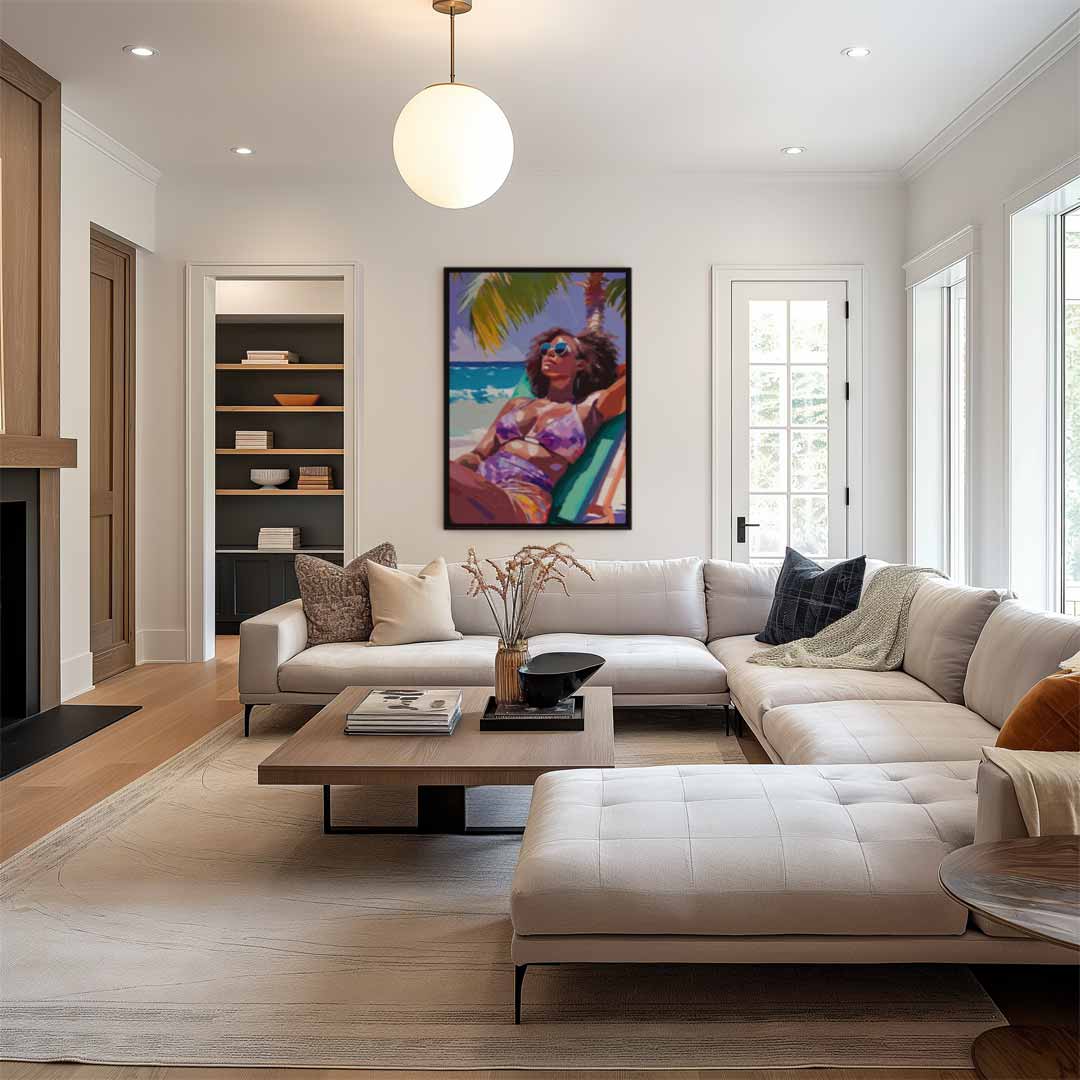Zomerse Strandvibes Kunstwerk-canvas-dibond-plexiglas-wanddecoratie-WallArtistic