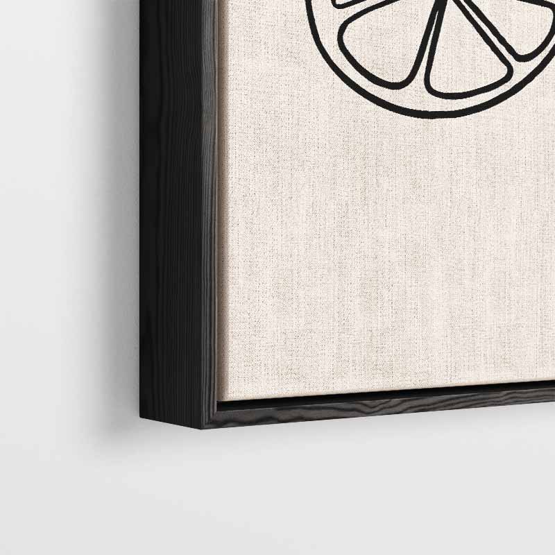 Zomerse Citrus Slices Illustratie Kunstwerk-canvas-dibond-plexiglas-wanddecoratie-WallArtistic