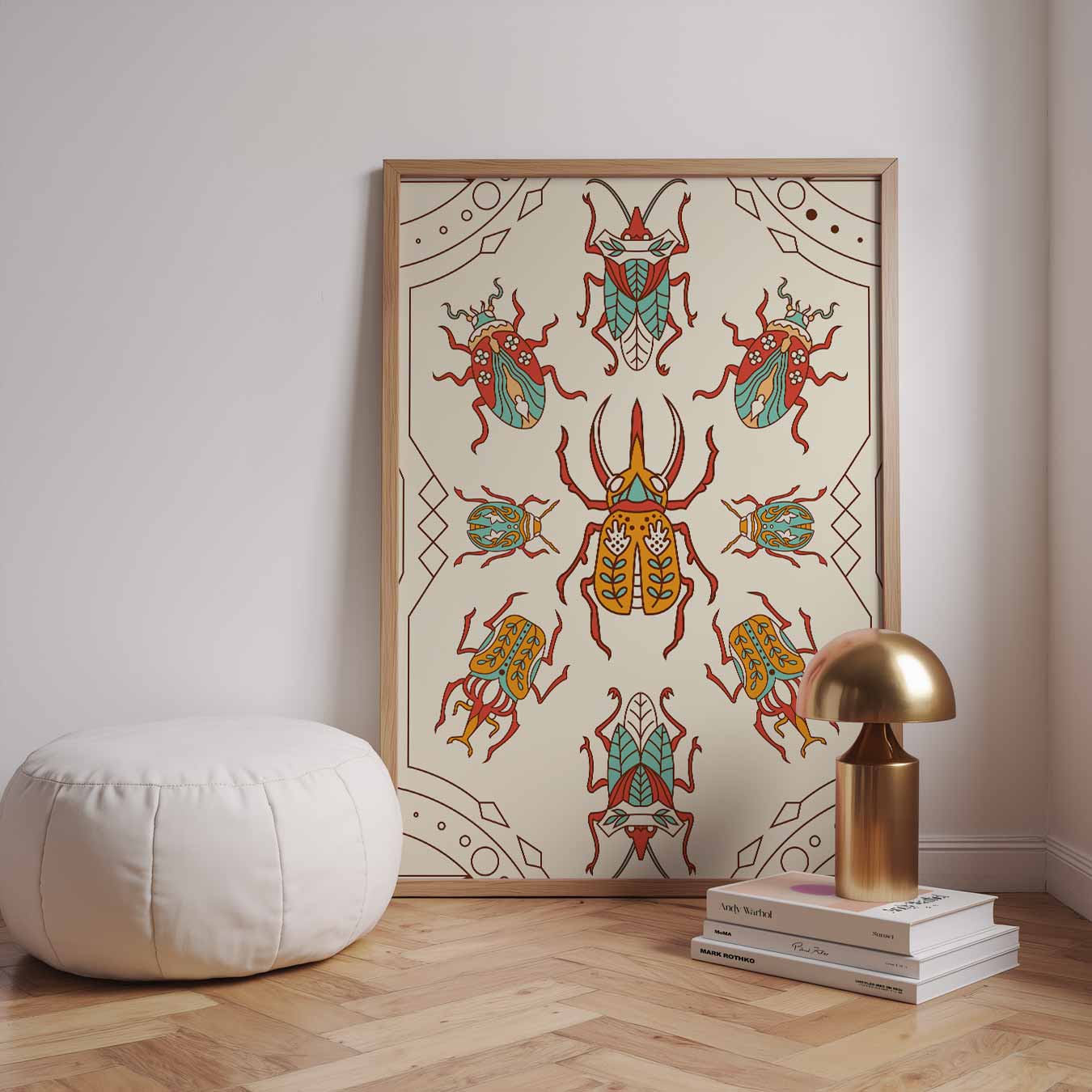 Boho Insecten Kunstposter
