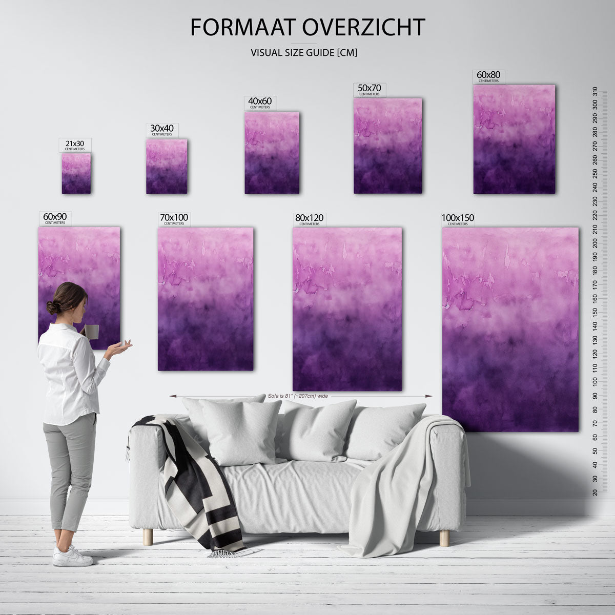 Paarse overloop Poster