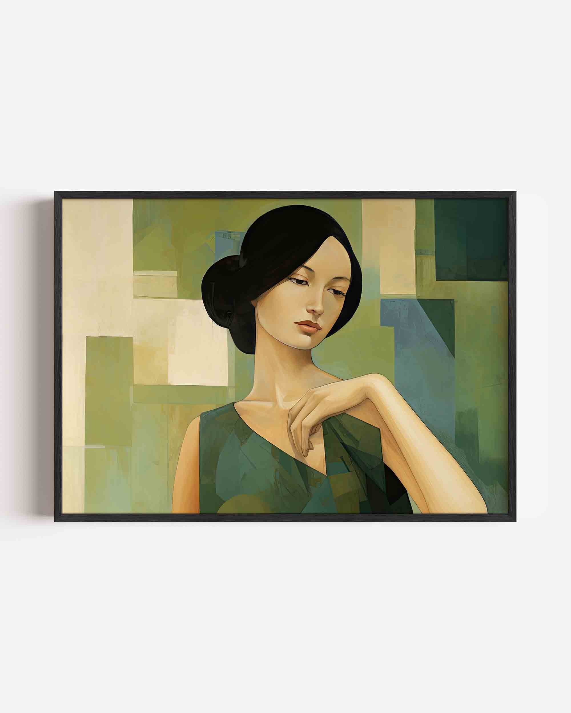 Vrouw met donkere haren Poster