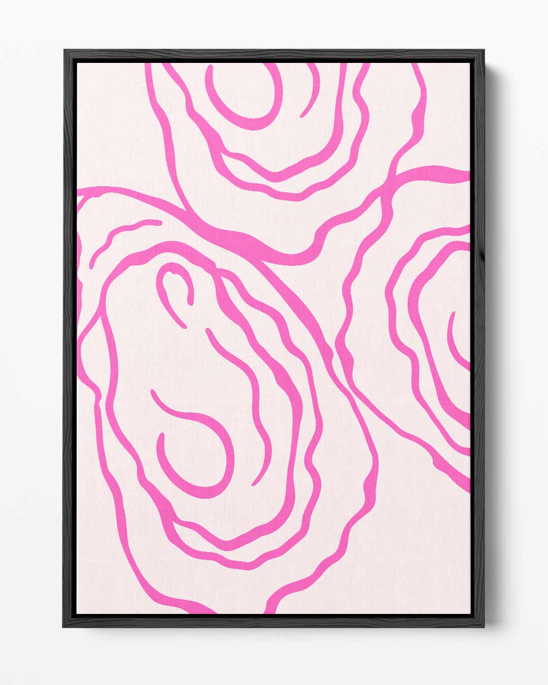 Abstracte Roze Golven Kunstwerk-canvas-dibond-plexiglas-wanddecoratie-WallArtistic