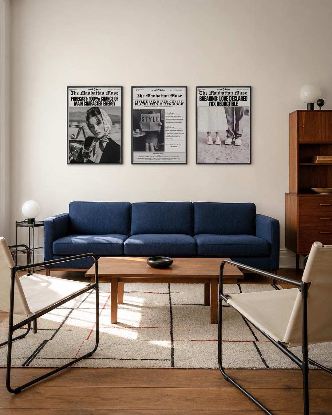 Zwart wit elegantie Posterset