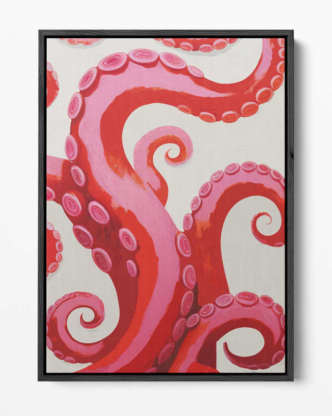 Kleurrijke Tentakelscape Kunstwerk-canvas-dibond-plexiglas-wanddecoratie-WallArtistic