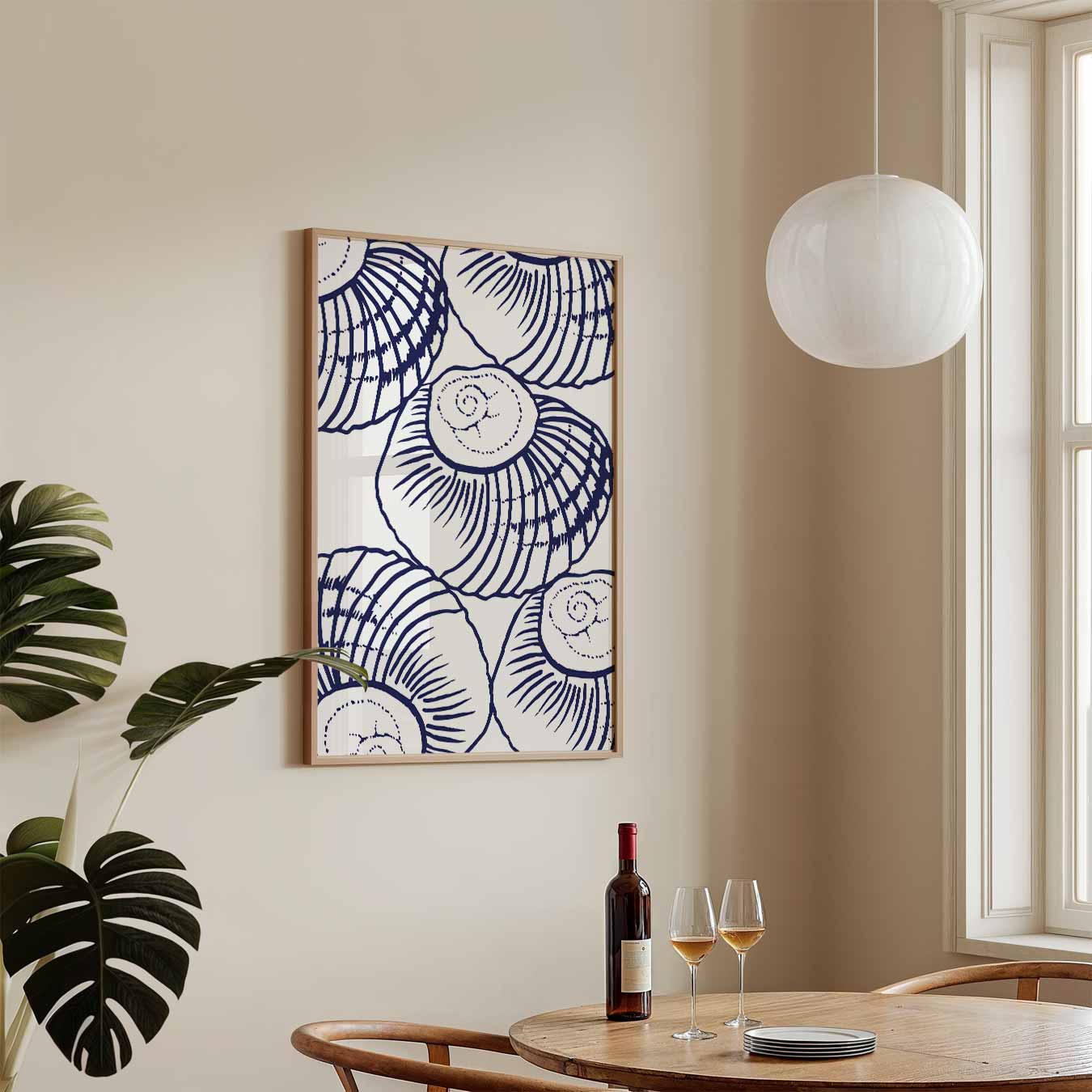 Strandhuis Stijl Schelpenposter