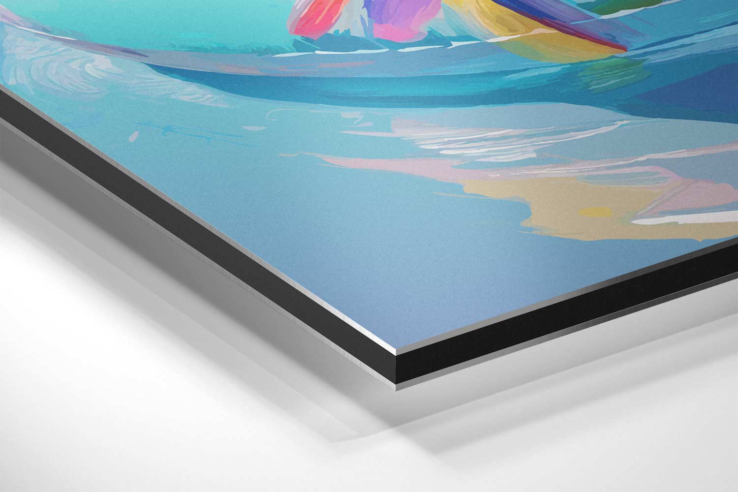 Drijvende Kleuren Kunstwerk-canvas-dibond-plexiglas-wanddecoratie-WallArtistic