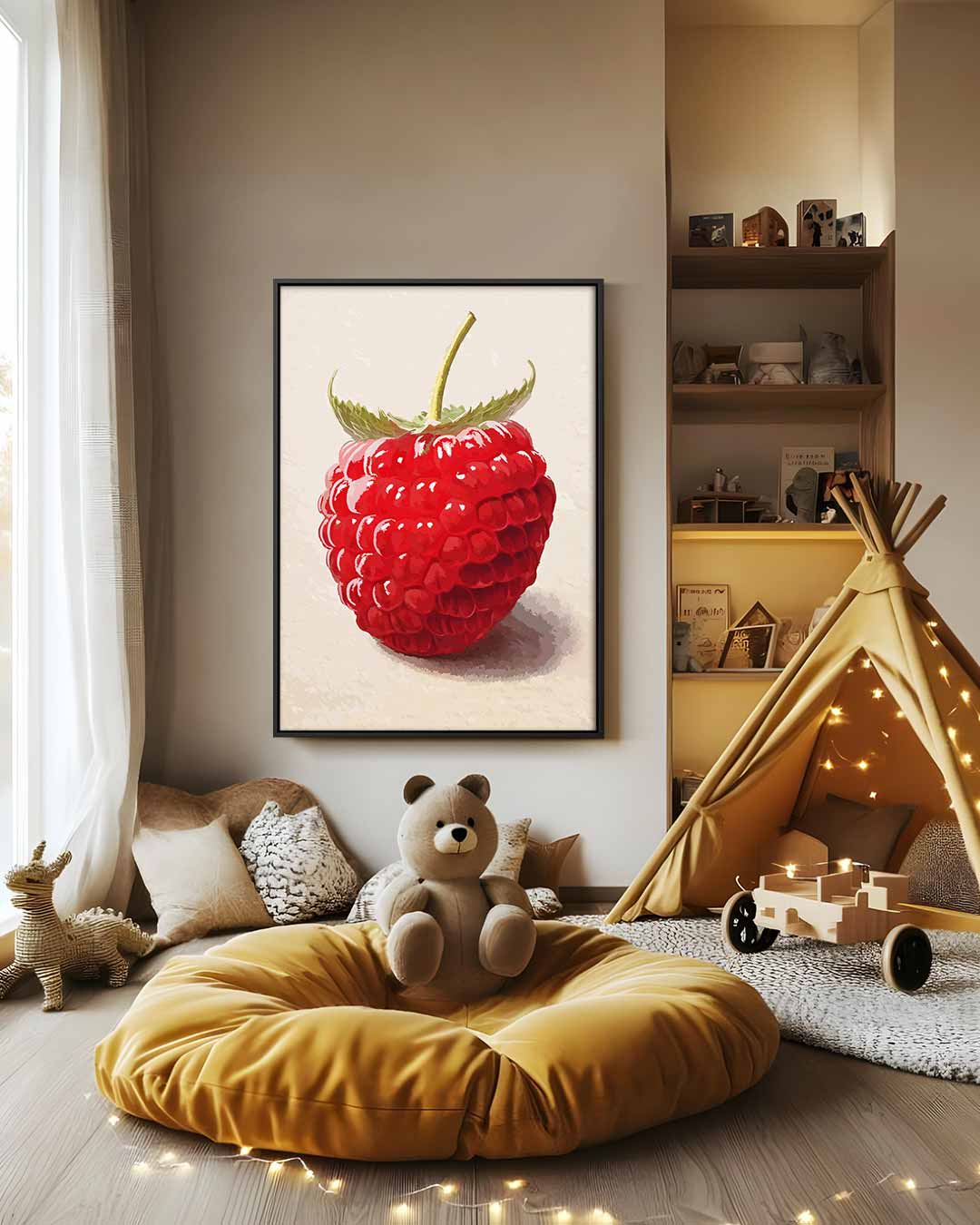 Frisse Framboos Kunstwerk-canvas-dibond-plexiglas-wanddecoratie-WallArtistic