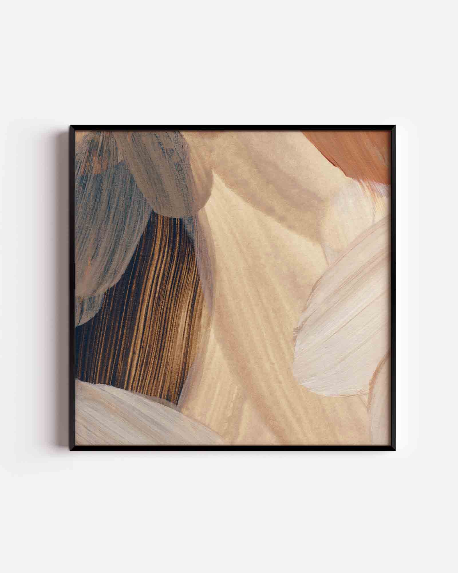 Abstracte penseelstreken Poster