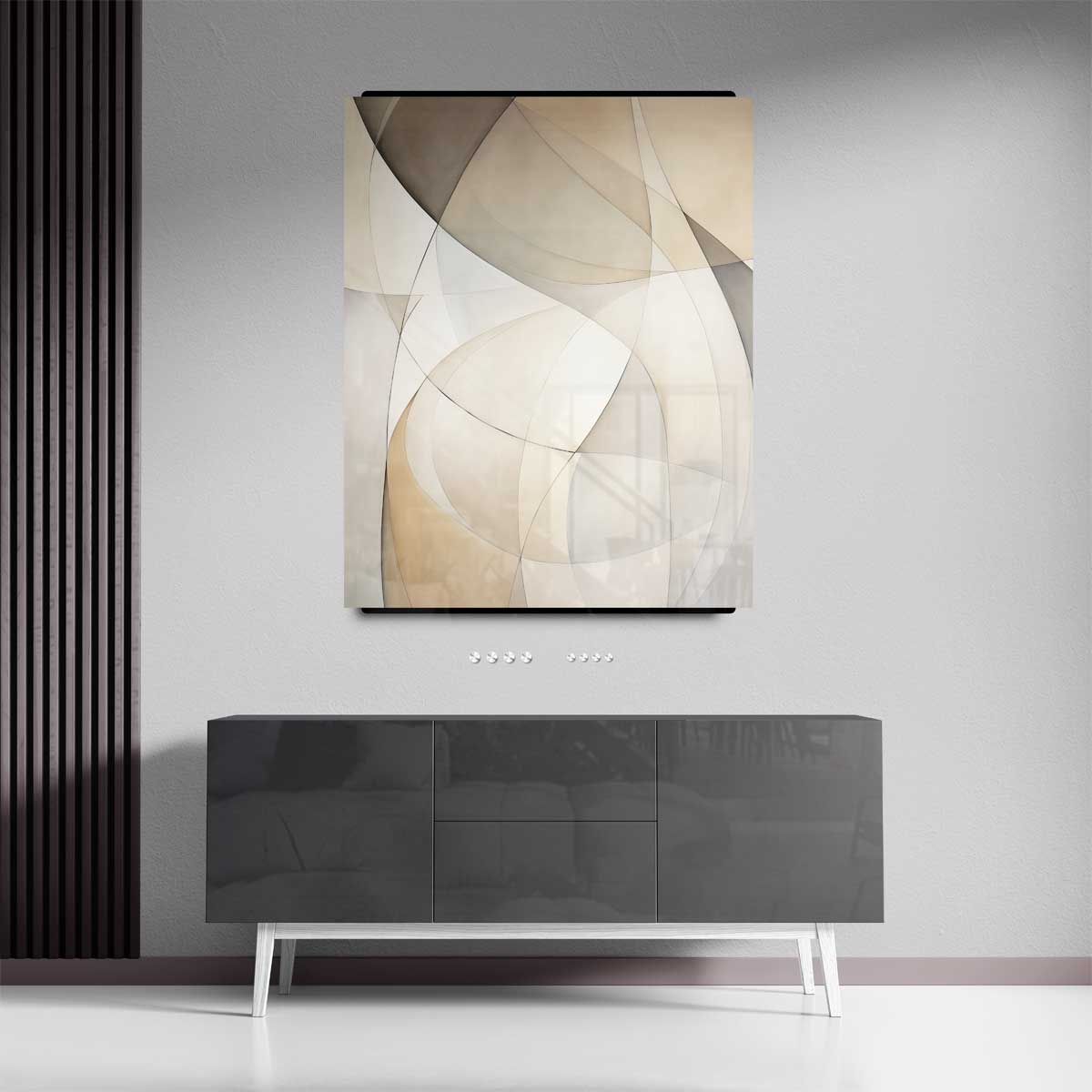 Zachte Abstracte Lijnen Kunstwerk-canvas-dibond-plexiglas-wanddecoratie-WallArtistic