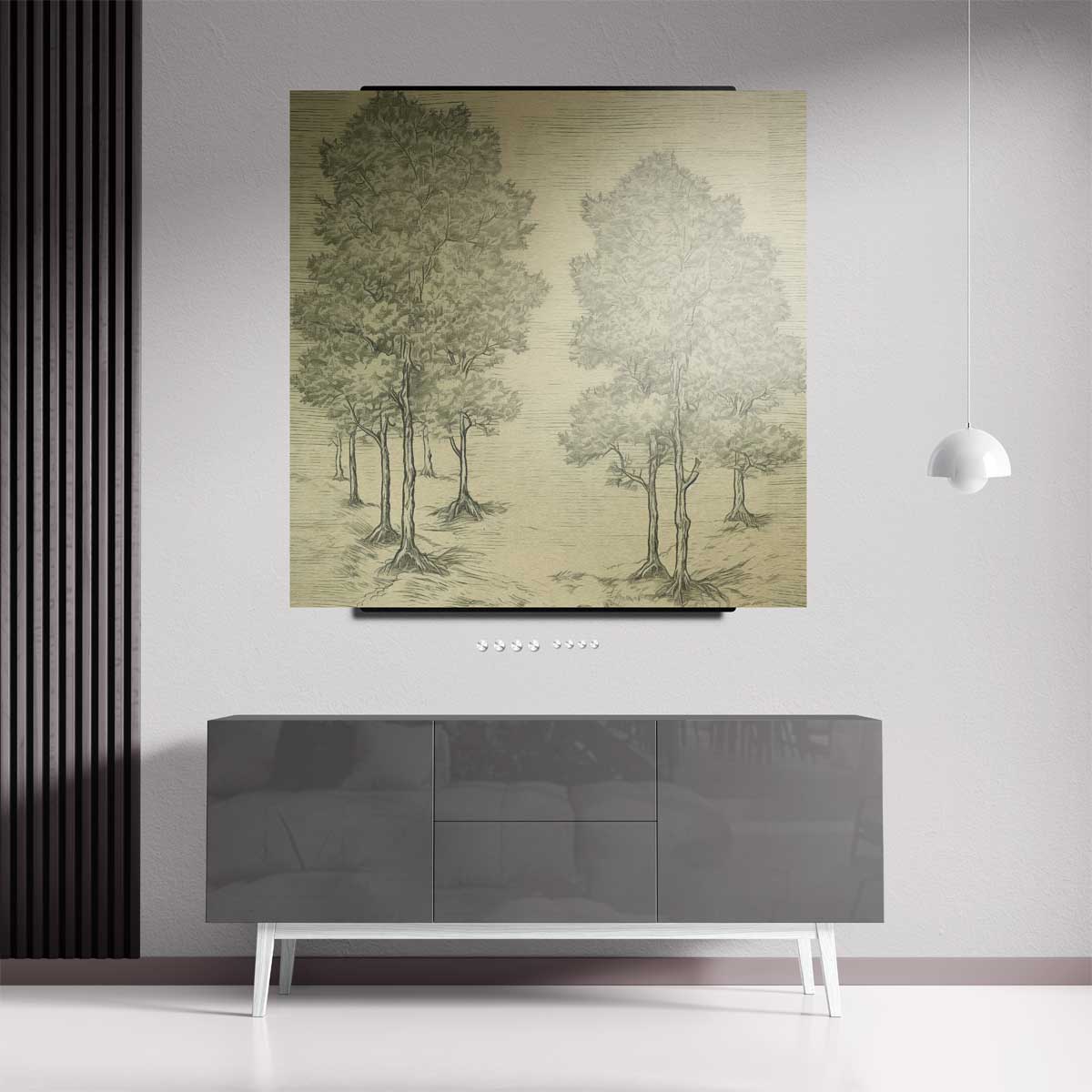 Zachte Bosimpressie Kunstwerk-canvas-dibond-plexiglas-wanddecoratie-WallArtistic