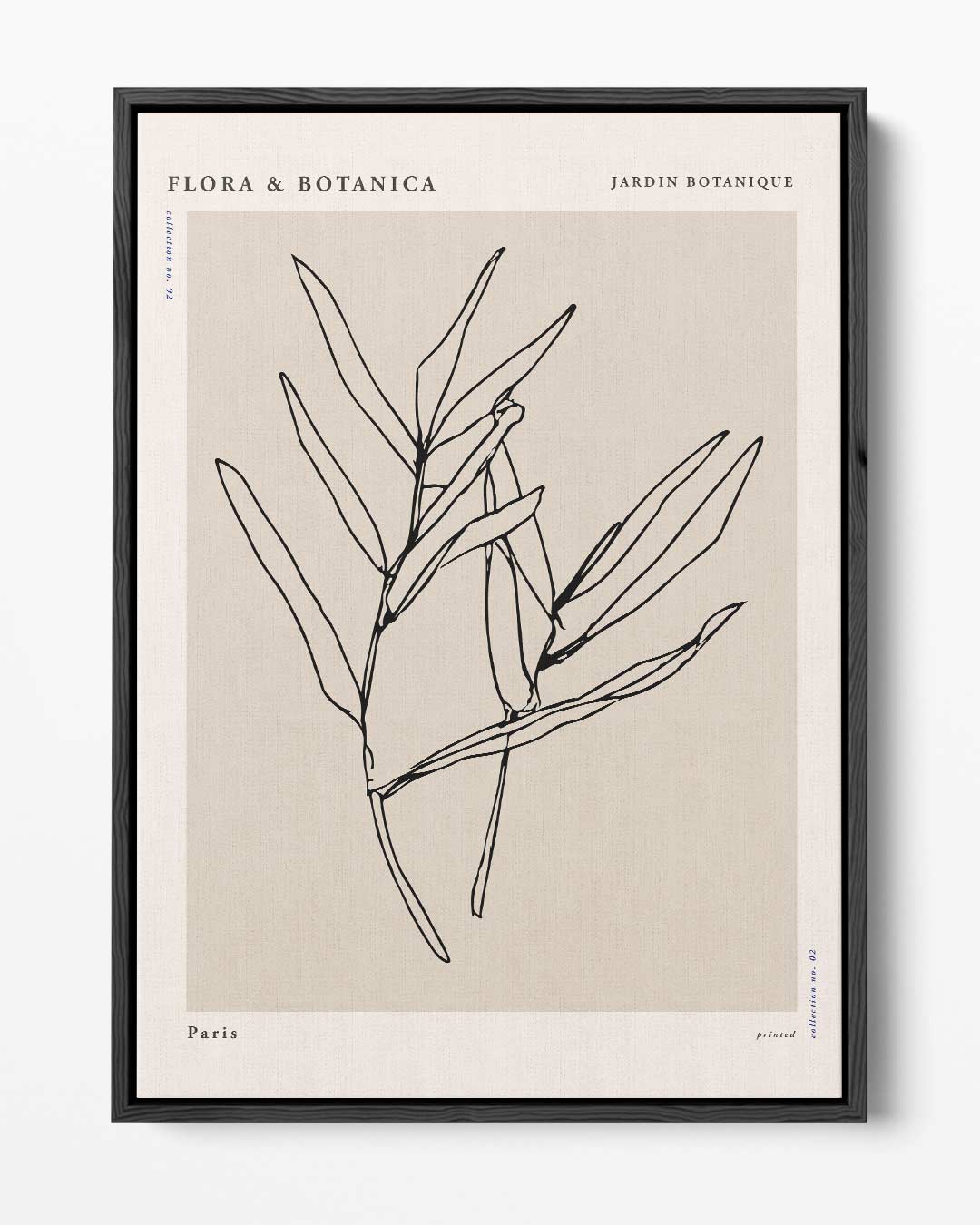 Botanische Schets op Linnen Kunstwerk-canvas-dibond-plexiglas-wanddecoratie-WallArtistic