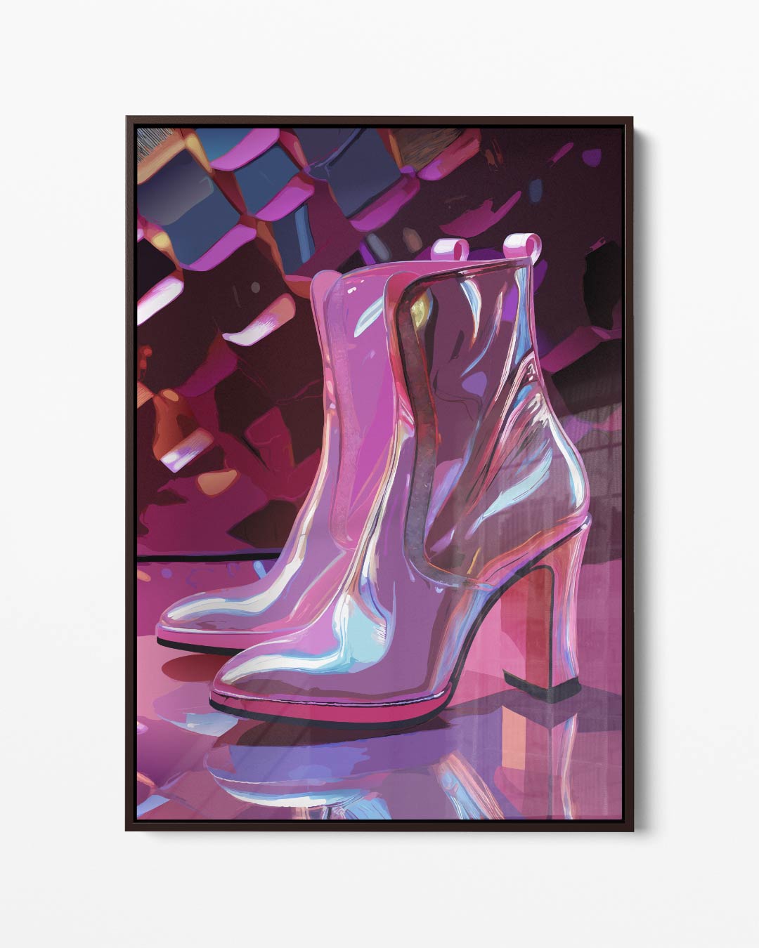 Lichteffecten Glanzende Laarzen Kunstwerk-canvas-dibond-plexiglas-wanddecoratie-WallArtistic