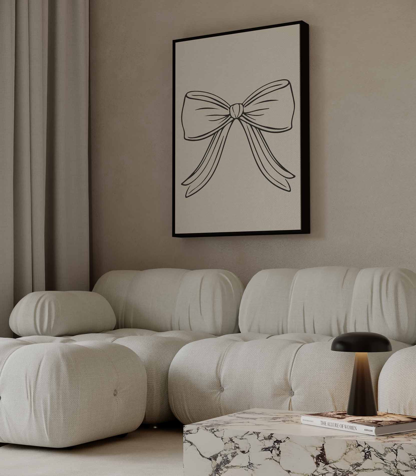 Elegante Strik Illustratie Kunstwerk-canvas-dibond-plexiglas-wanddecoratie-WallArtistic