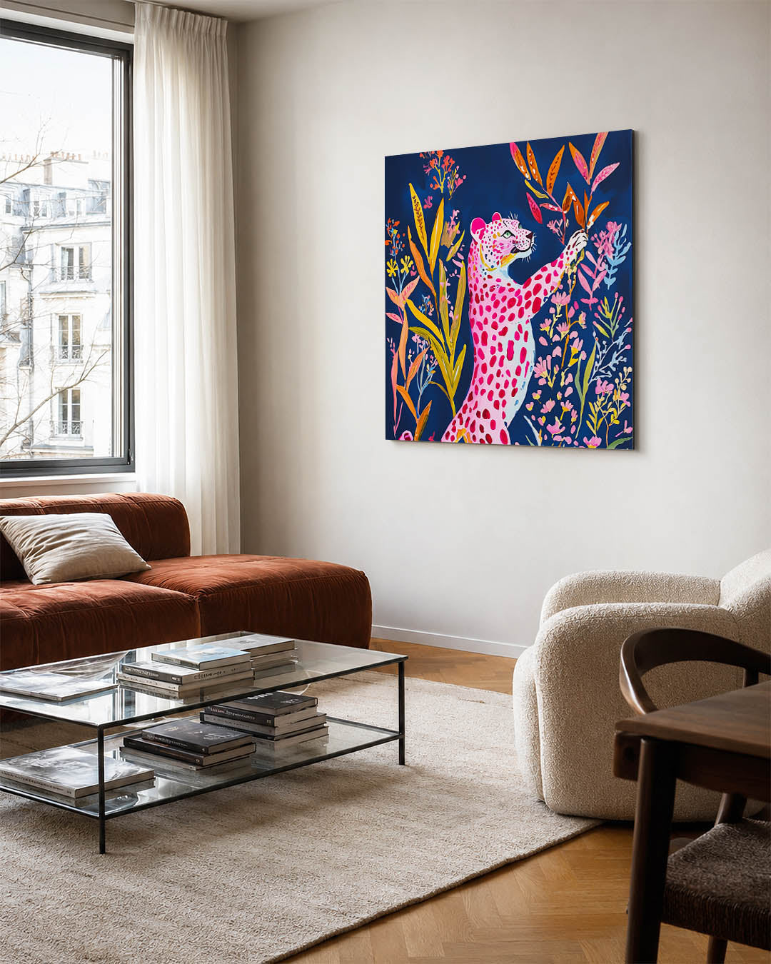 Vrolijke luipaard Kunstwerk