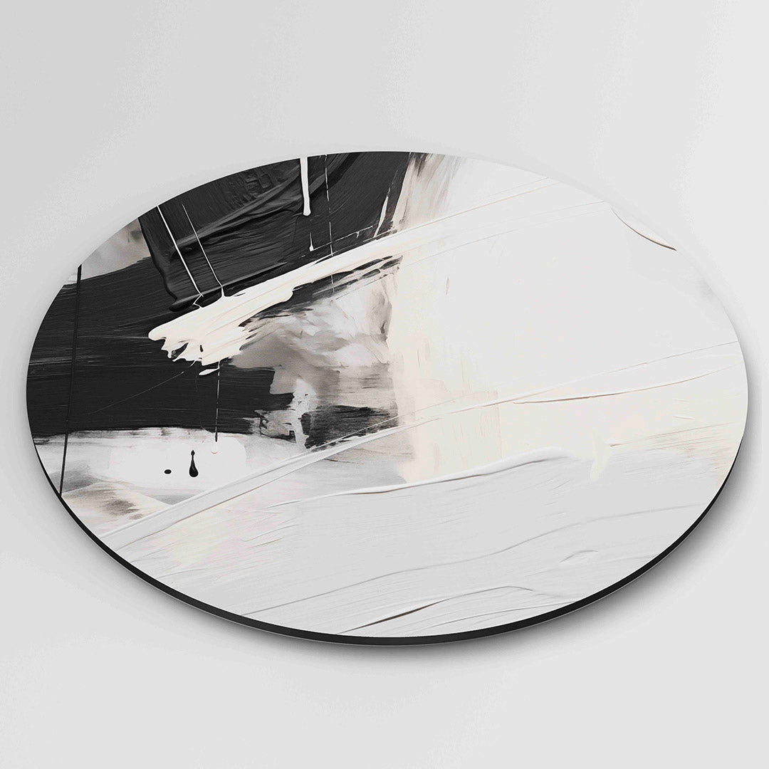 Abstracte zwart wit Muurcirkel