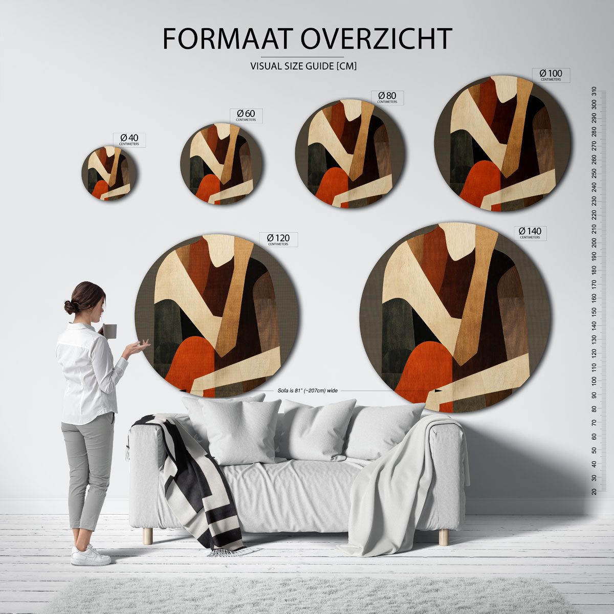 Abstracte figuur Muurcirkel