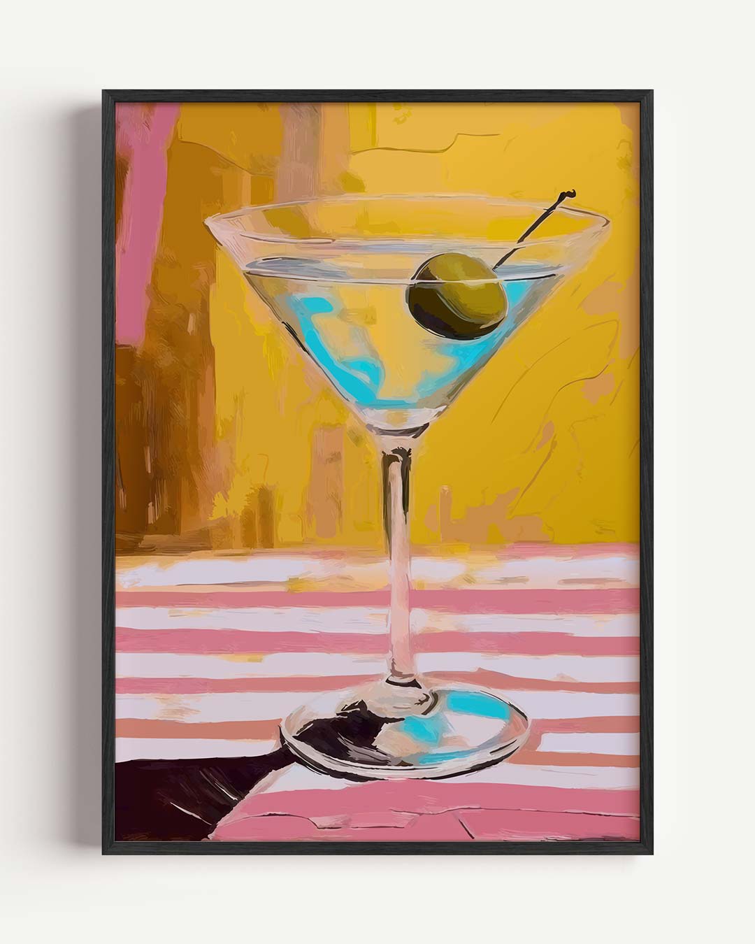 Stijlvolle Cocktail Kunst Poster