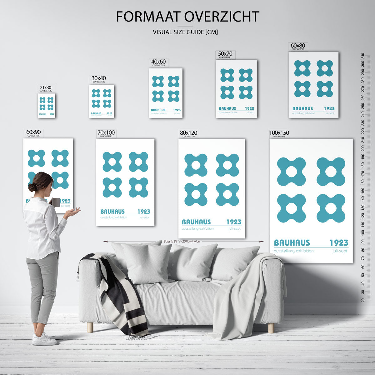Vormritme en kleur Poster