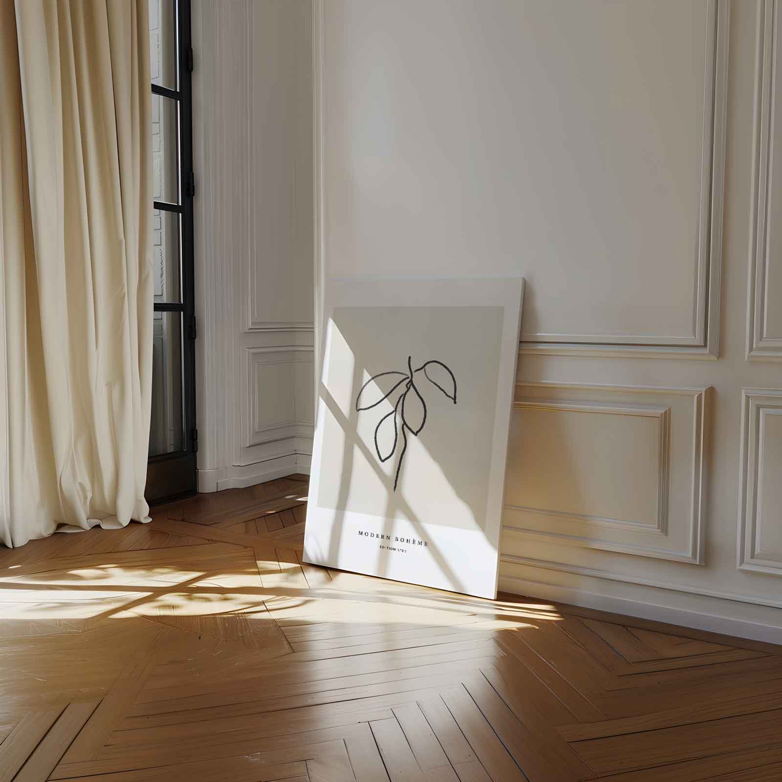 Moderne Boho Bladeren Kunstwerk-canvas-dibond-plexiglas-wanddecoratie-WallArtistic