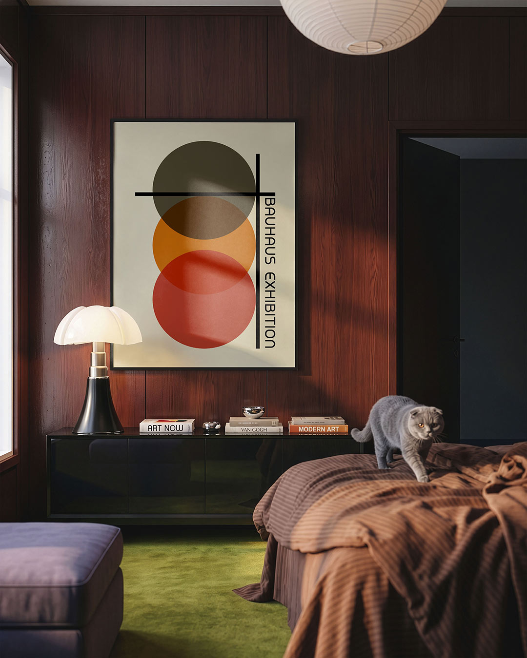 Cirkel en lijnenspel Poster