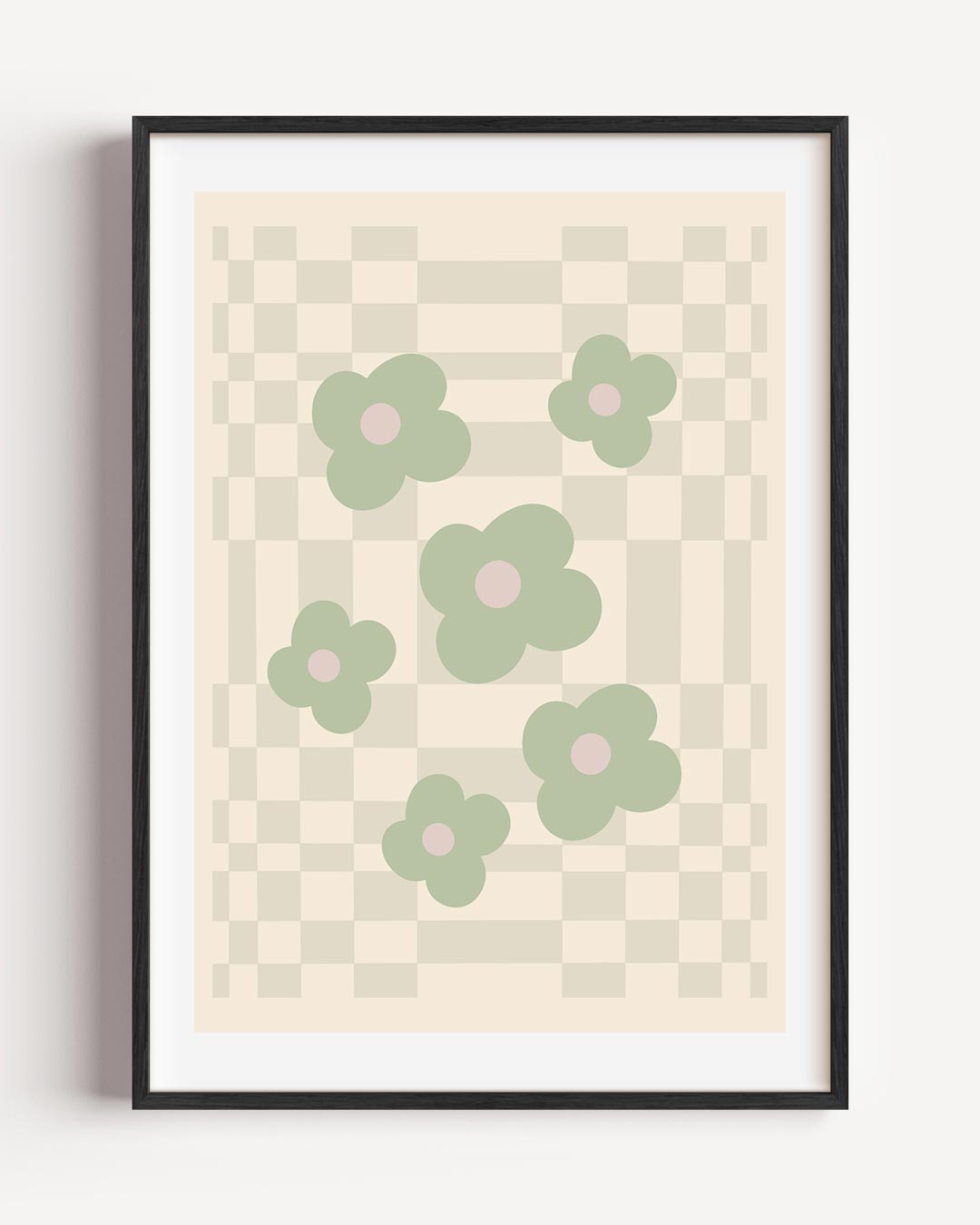 Bloemen en Ruiten Poster-WallArtistic