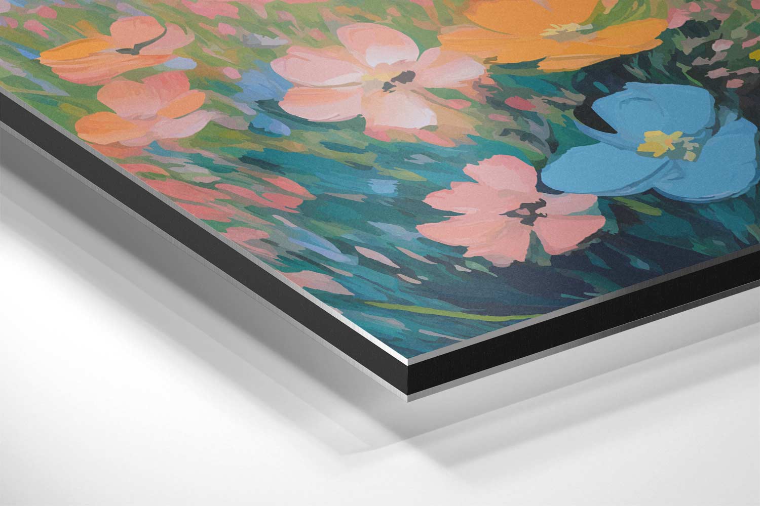 Zomerse Heuvels en Bloemenweelde Kunstwerk-canvas-dibond-plexiglas-wanddecoratie-WallArtistic